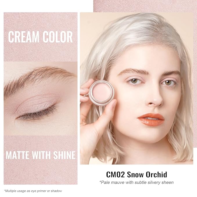 Oulac Matte Eyeshadow 3-in-1 Eyeshadow Nude Eye Primer&Eyeliner Highly Pigmented Waterproof Smudge-proof Long Lasting Wear Smooth&Blendable Formula for Natural Look,Vegan & Cruelty-Free,CM02-Velvo Beauty