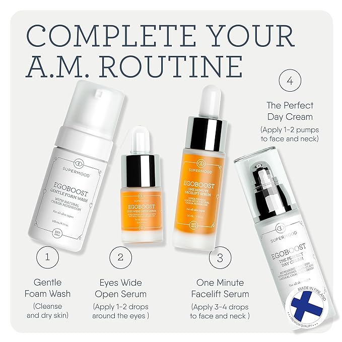 Egoboost Eye Serum - Eye Serum for Dark Circles and Puffiness, Hydrating Serum, Bright and Tight Eye Serum in Facial Skin Care Products, Mushroom Extract Eye Serum for Wrinkles-Velvo Beauty