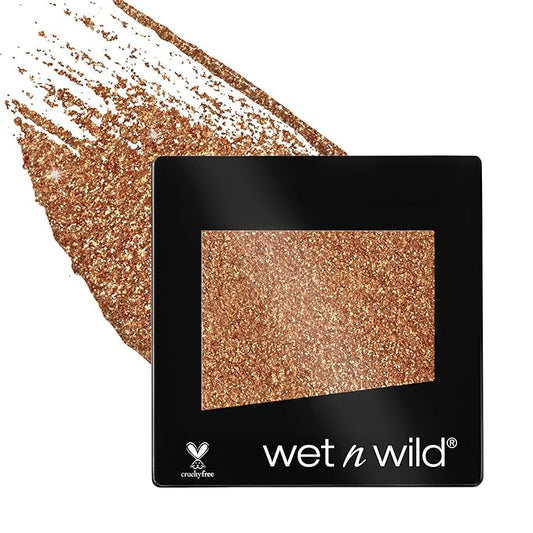 wet n wild Color Icon Eyeshadow Glitter - Ultra-Pigmented, Vitamin E Infused for a Silky-Smooth Moisturizing Application, Cruelty-Free & Vegan - Toasty-Velvo Beauty