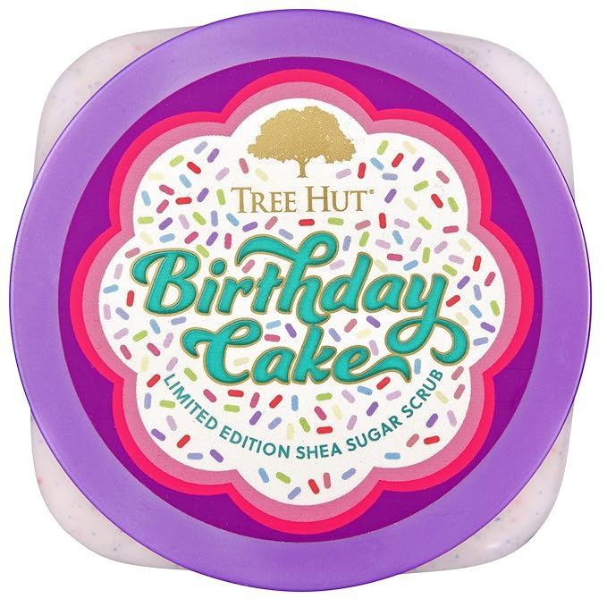 Tree Hut Exfoliating Shea Sugar Scrub Birthday Cake, 18 oz-Velvo Beauty