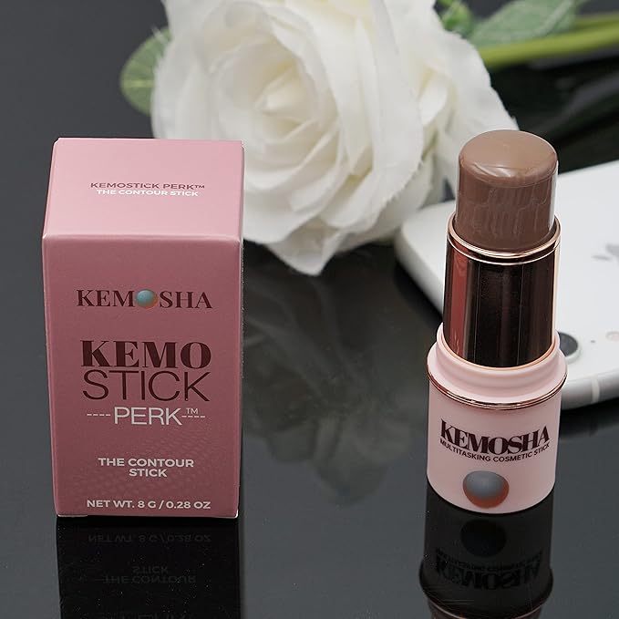 Kemostick Perk – Creamy and Luxurious Liquid Contour Stick – Vegan Cream Contour Balm for All Skin Types – Lightweight Formula with Quick Application – Sweatproof Contour Wand-Velvo Beauty