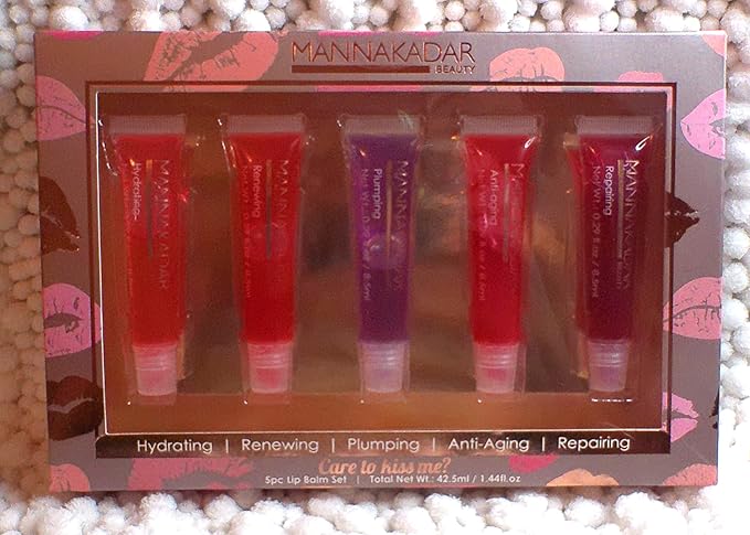 Manna Kadar Care to Kiss me? Lip Balm Set 1.44 fl oz,-Velvo Beauty