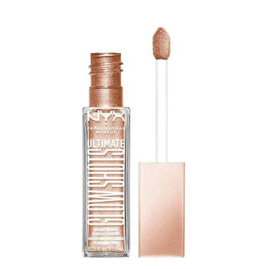NYX PROFESSIONAL MAKEUP Ultimate Glow Shots, Liquid Eyeshadow, Long-Lasting Shimmer Eye Shadow with Vitamin C - Highkey Lychee-Velvo Beauty