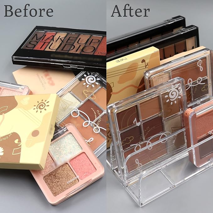 Makeup Organizer, Compact Makeup Palette Organize, for Bathroom Countertops, Vanities, Cabinets, Sleek Modern Cosmetics Storage Solution for - Eyeshadow Palettes, Contour Kits, Blush-Velvo Beauty