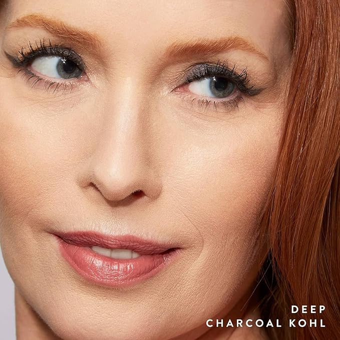 LAURA GELLER NEW YORK Kajal Longwear Kohl Eyeliner Pencil - Deep Charcoal Kohl - Caffeine and Vitamin E - Smooth & Blendable Liner - Built-In Sharpener-Velvo Beauty