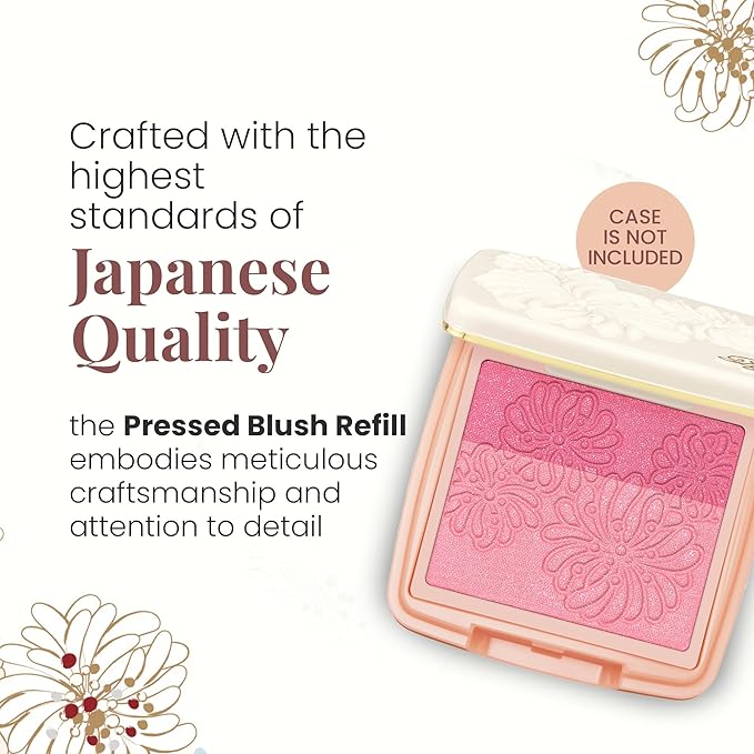 Paul & Joe Pressed Blush Palette Refill Only, Case Sold Separately, Oil-Absorbing Blush Powder, Bi-Color Face Blushes with Fitting Veil Powder, Light Rose and Light Pink, 03 Lit De Princesse, 0.17 oz-Velvo Beauty