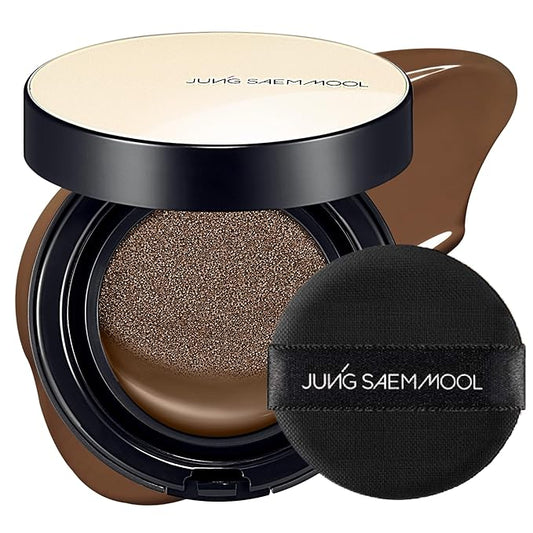 JUNG SAEM MOOL Essential Skin Nuder Cushion 40N Chestnut 0.49 Fl Oz, No Refill, Natural Radiant Finish Cushion Foundation with Buildable Coverage, Lightweight Texture, Korean Foundation Makeup-Velvo Beauty