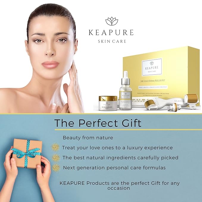 Derma Roller Kit for Face, Body, Stretch Marks - Skin Care Kit 540 Microneedle Roller Heads 180-Eyes, 600-Face,1200-Body | 30gm Moisturizing Cream and 25% Vitamin C Serum | Microneedling Roller Set-Velvo Beauty