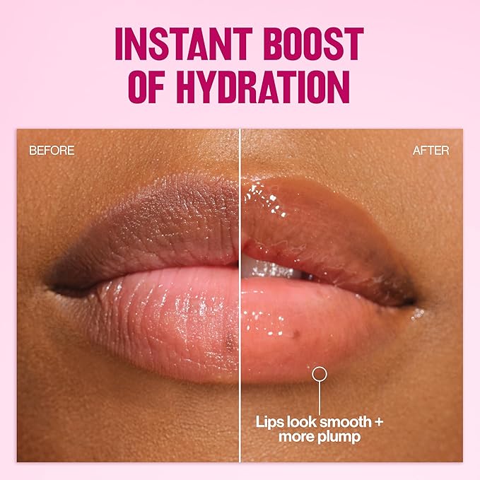 REVLON Super Lustrous Glimmer Lip Oil, Moisturizing & Tinted, Shiny Finish, Made with Plant-Based Squalane, 008 Just Toasty, 0.13 fl oz-Velvo Beauty