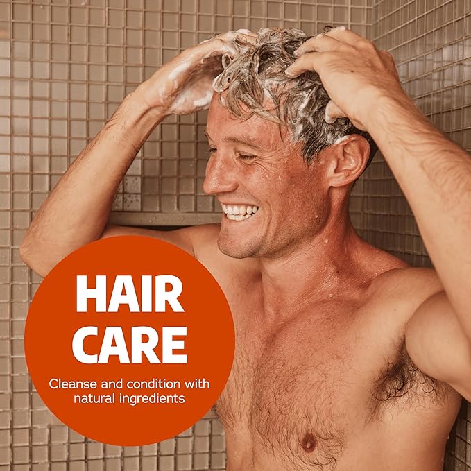 Dr. Squatch Natural Hair Bundle for Men - Healthy, Full Looking Hair - Summer Citrus Shampoo (8 fl oz), Summer Citrus Conditioner (11.5 fl oz)-Velvo Beauty