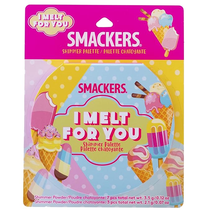 Lip Smacker Sparkle & Shine Eyeshadow Makeup Palette, Melt For You Shimmer | Christmas Make Up Collection | Holiday Present | Gift for Girls-Velvo Beauty