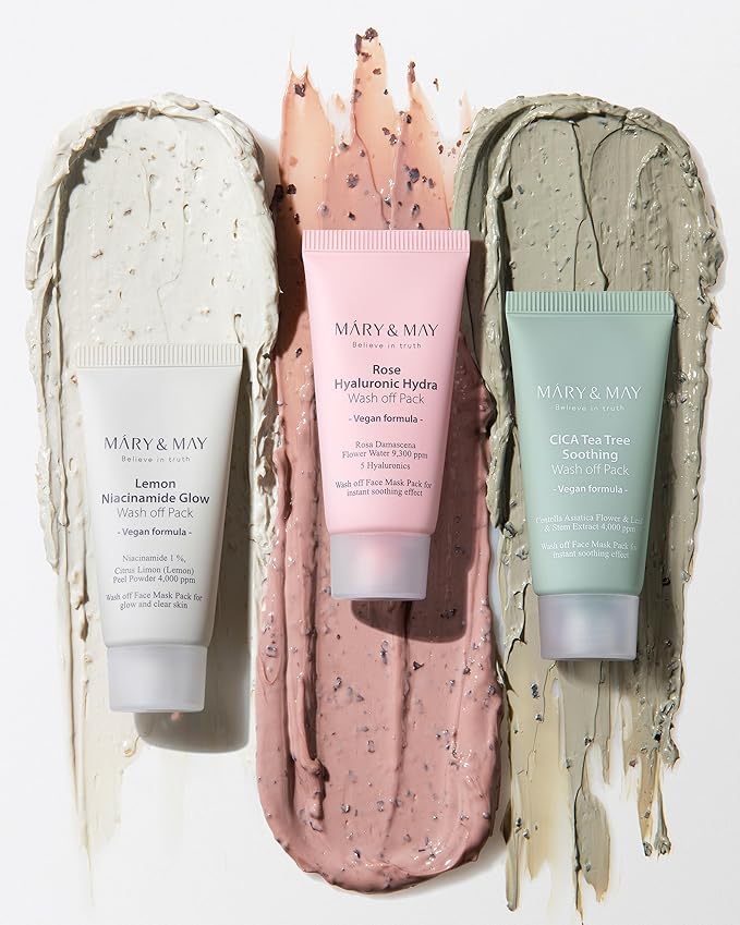 Mary&May CICA TeaTree Soothing Wash off Pack 30g | Centella Asiatica Extract, Tea Tree, Soothing, Pore Care, Trouble Relief, Mask Wash Off | Vegan, EWG Ingredients-Velvo Beauty