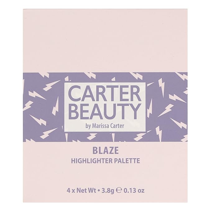 Carter Beauty Mini Highlighter Palette | Long Lasting Makeup | Shimmer & Matte Shades (Blaze)-Velvo Beauty