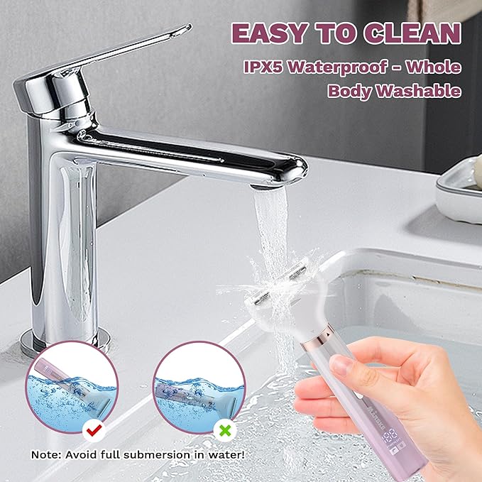 Electric Razors Shaver for Women, 5 in 1 Bikini Trimmer for Women, Wet/Dry Womens Electric Razor Shavers, Face Razor for Face Nose Eyebrow Arms Armpit Legs Pubic Area, Facial Hair Removal-Velvo Beauty