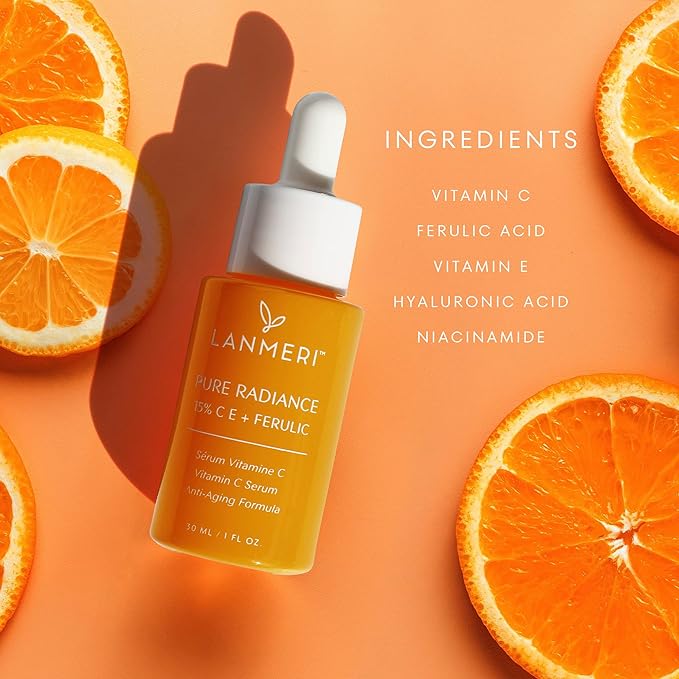Vitamin C Serum With Ferulic Acid: CE Ferulic Face Serum With 15% Ascorbic Acid, Vitamin E, Hyaluronic Acid - Vit C Serum for Deep Hydration, Brightening, Anti-aging, Anti Wrinkle, Skin Repair 1 Fl Oz-Velvo Beauty