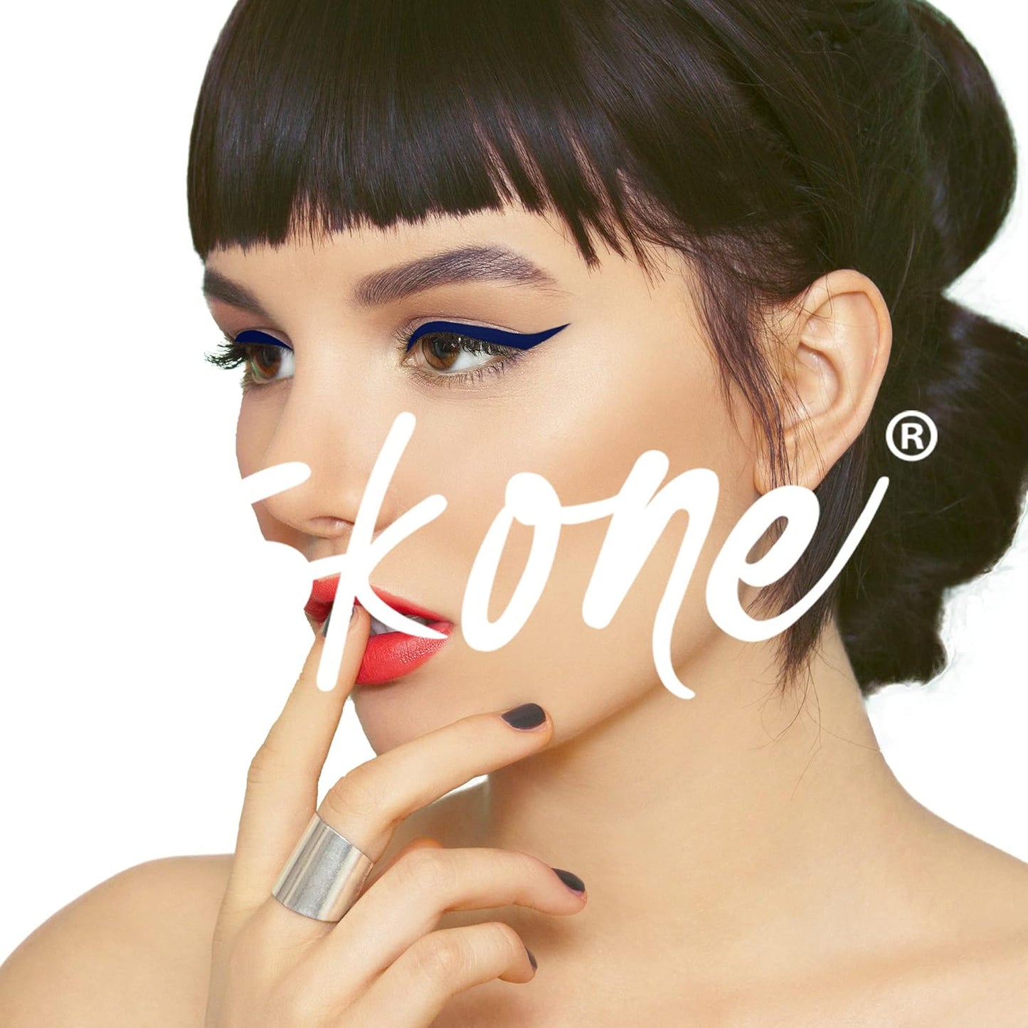 Skone Cosmetics Insanely Intense Tattooed Eyeliner Pen - Waterproof Liquid Eyeliner, Long Lasting, Sweat Proof, Smudge Proof Felt Tip Liquid Eyeliner - Pigmented Eye Liner Makeup - Navy (0.07oz)-Velvo Beauty