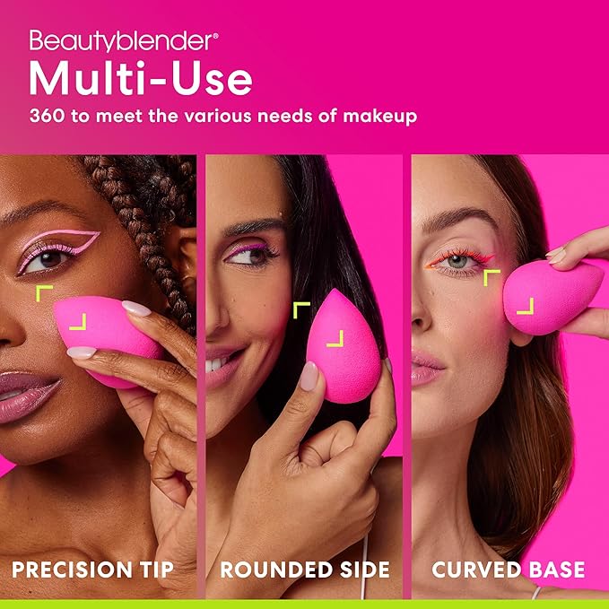Beautyblender® | Original Pink + Nude Beauty Blender 2-Piece Bundle for Blending Foundations, Powders, and Creams, Super-Soft Foam for Streak-Free Application, Made in the USA, Reusable, Washable-Velvo Beauty