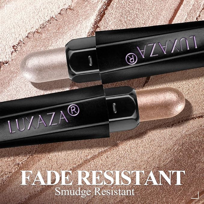 Shimmer Eyeshadow Stick Makeup 6PCS Set, Pink Metallic Matte Cream Eye Shadow Eyeliner Brightener Pencil Crayon - DESERT WILD-Velvo Beauty