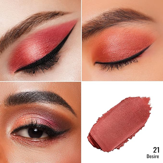 Oulac Cream Eyeshadow-Sombra de Ojos Highly Pigmented Natural Eyeshadow Waterproof&Long Lasting with Moisturizing Formula, Shimmer Glitter Eye Makeup Large Capacity. 6g.(21)-Velvo Beauty