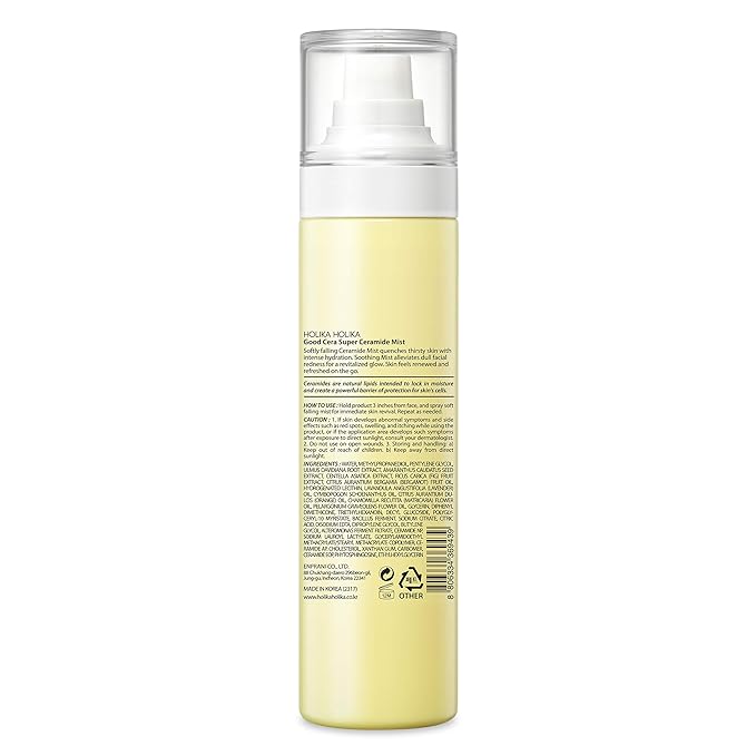 HOLIKA HOLIKA Good Cera Super Ceramide Mist | Face Mist Hydrating Spray w/Fermented Ceramides (4.05 fl oz)-Velvo Beauty
