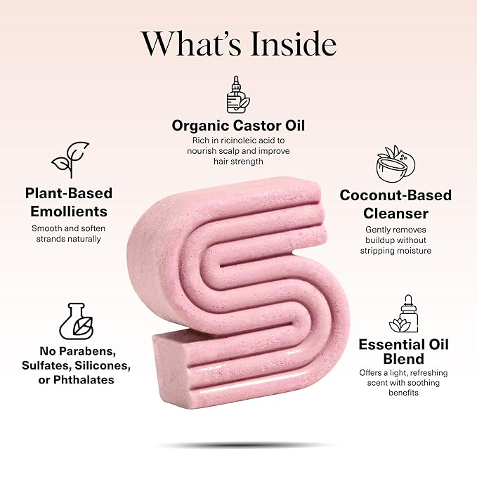 Kitsch Castor Oil Shampoo Bar Soap - Hydrating & Moisturizing Hair Care - Organic Castor Oil Solid Shampoo for Hair Growth & Scalp Nourishment - Silicone & Paraben-Free, Vegan, Made in USA - 3.2oz-Velvo Beauty