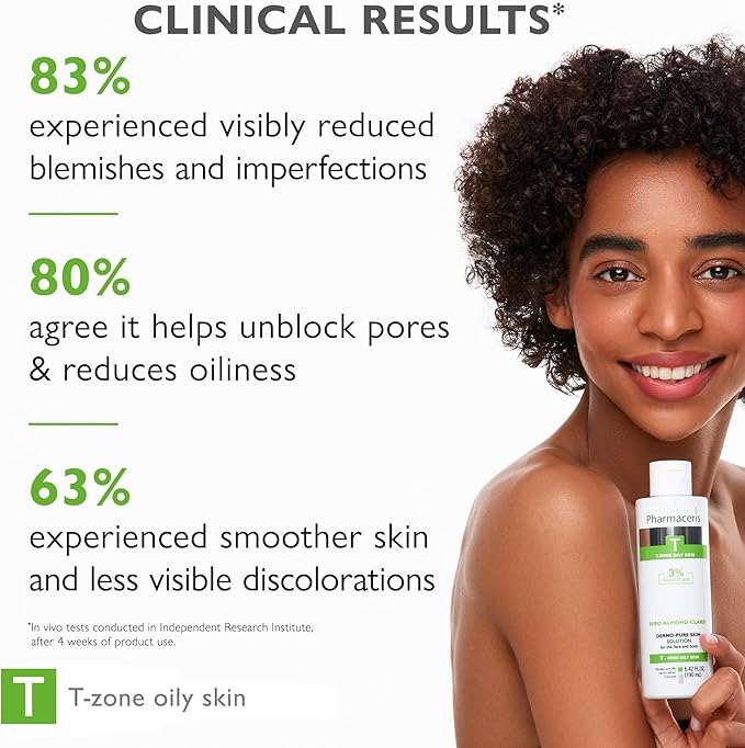 Face & Body Breakout Solution - 3% Mandelic Acid Helps Clarify Blemish & Acne Prone Skin, Face, Back & Chest Pimples Exfoliating & Clearing Treatment, SEBO-ALMOND-CLARIS, 6.42 fl oz-Velvo Beauty