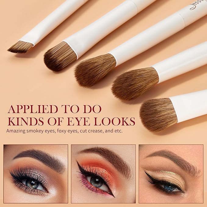 Jessup Makeup Brushes 14Pcs Makeup Brush Set Premium Synthetic Powder Foundation Contour Blush Concealer Eye Shadow Blending Liner Make Up Brush Kit Light Grey with Gift Box, T329-G-Velvo Beauty