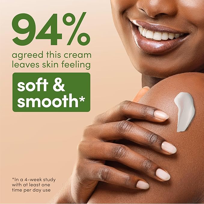 Aveeno Daily Moisturizing Cream with Prebiotic Oat & Shea Butter for Body, Face & Hands Moisturizer Cream, Hydrates Normal to Dry, Sensitive Skin, Fragrance Free, Non-Comedogenic, 20 oz-Velvo Beauty