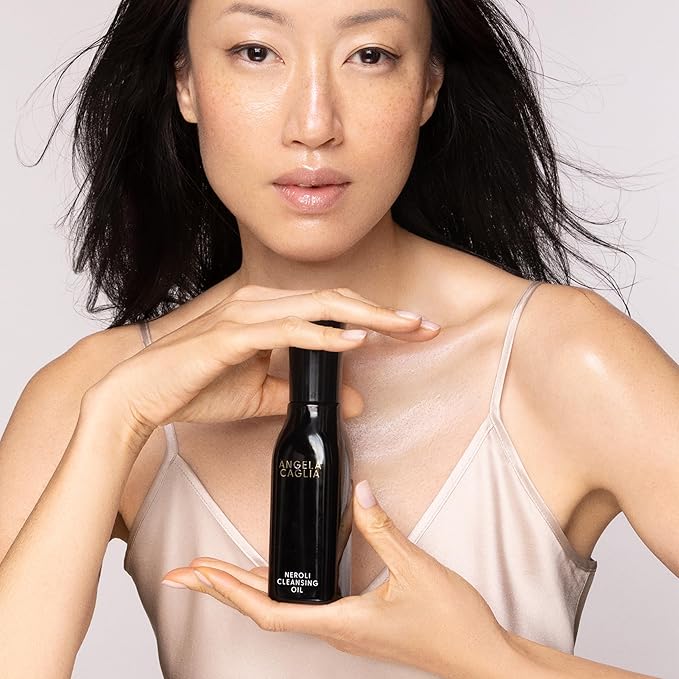Angela Caglia Neroli Cleansing Oil - Makeup Remover & Face Cleanser with Lipid-Lock Technology - Organic Moringa, Marula, Black Currant & Neroli Oils - Soothing Hydration & Barrier Support-Velvo Beauty