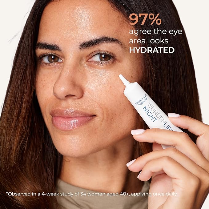 Wunderlift Night Retinol Eye Cream, 3% Encapsulated Retinol, Hyaluronic Acid and Coleus Forskohlii, Vegan and Cruelty free-Velvo Beauty