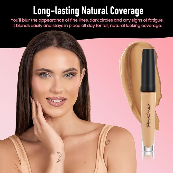 Frankie Rose Cosmetics Our Lil’ Secret Concealer – Sweat-Proof & Matte Under Eye Concealer, Long Lasting Concealer Full Coverage For Fine Lines, Dark Circles & Hide Imperfections - Ginger-Velvo Beauty