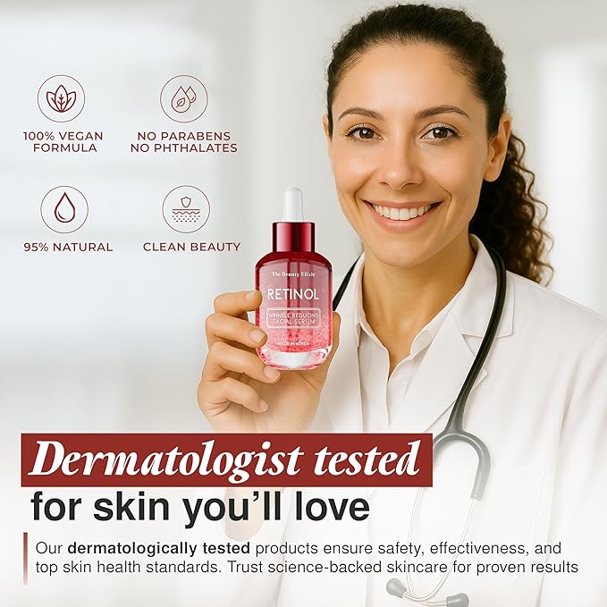 Retinol Serum For Face - Dermatologist Tested, Anti-Aging, Fine Lines & Wrinkles & Post-Acne Marks Treatment - Clean Beauty, Cruelty-Free Korean Skin Care for All Skin Types - 1.69oz-Velvo Beauty
