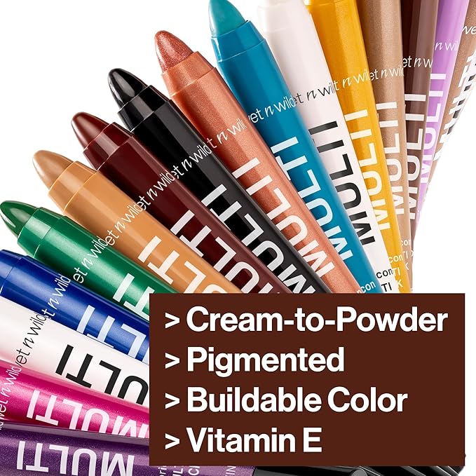 wet n wild Color Icon Cream Eyeliner Eyeshadow Multi-Stick, Moisturizing, Nourishing Velvety Cream-to-Powder Buildable & Blendable Formula, Cruelty-Free & Vegan - Cheat Day-Velvo Beauty