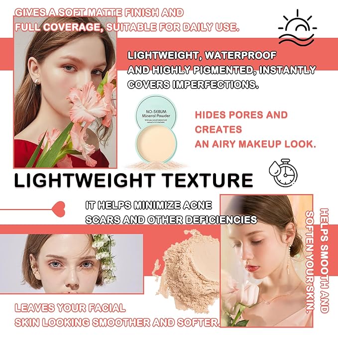 Mushroom Head Air Cushion CC Cream Full Coverage Liquid Foundation Set,Oil Control Concealer Lasting Moisturizing BB Cream,Loose Setting Face Powder Moisturizer Base Primer Makeup with Makeup Sponge-Velvo Beauty