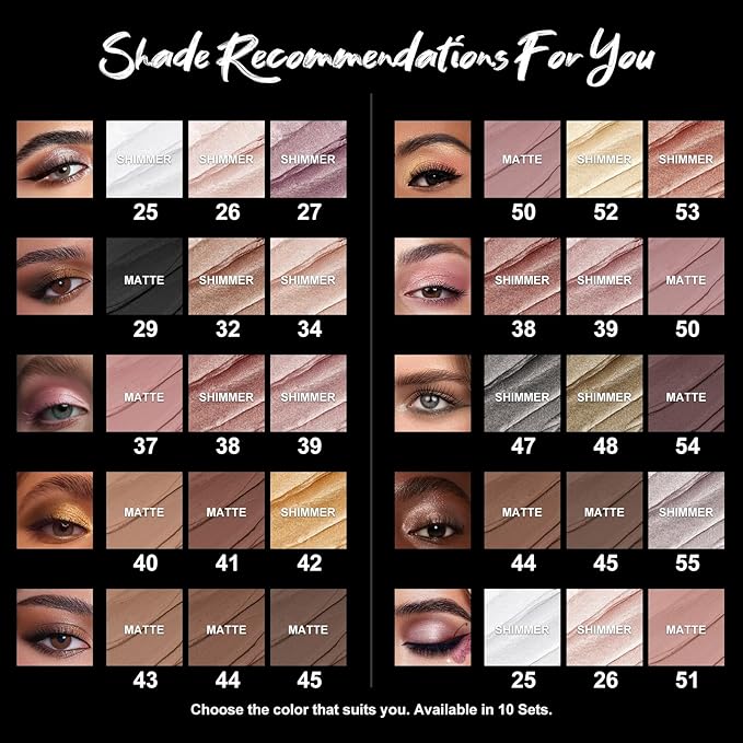 FOCALLURE 3PCS Cream Eyeshadow Stick Sets,Matte and Shimmer Eye Brightener, High Pigmented Crease-proof Pencil,Long Lasting Eye Shadow Highlighter Makeup,Buried Moonlight-Velvo Beauty