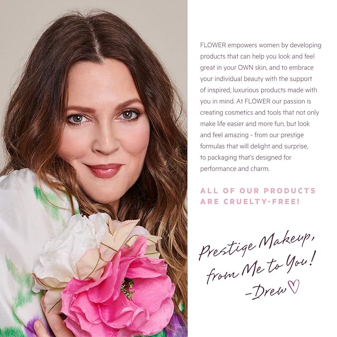 FLOWER Beauty By Drew Barrymore Liquid Blush Makeup Bomb Color Drops -Silky Lightweight Formula + Gel Cream Blush for Cheeks - Radiant + Glossy Finish - Buildable + Lightweight Formula - Cruelty-Free + Vegan (Bitten)-Velvo Beauty
