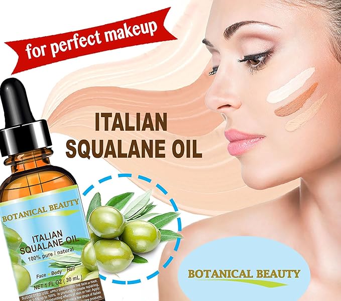 SQUALANE Italian Olive. 100% Pure Natural Undiluted Oil. 2 fl.oz- 60ml. 100% Ultra-Pure Moisturizer for Face, Skin, Body, Hair. Reliable 24/7 skincare protection-Velvo Beauty