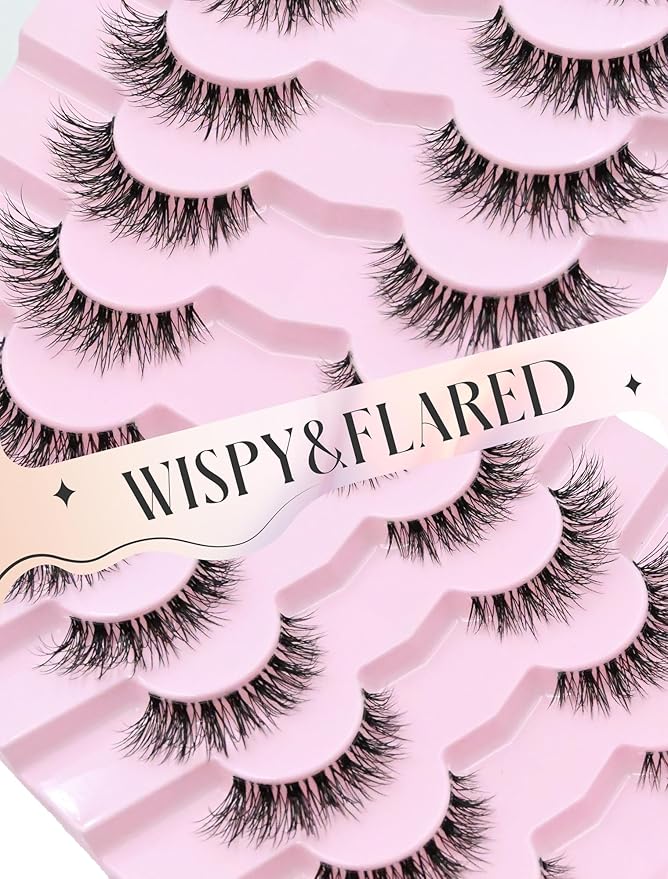 False Eyelashes Cat Eye Lashes Wispy Lashes Fake Lashes Natural Lashes Fake Eyelashes Natural Eyelashes Mink Lashes K4-Velvo Beauty
