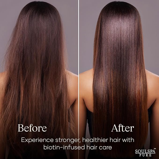 Biotin Shampoo and Conditioner Set with Keratin - Sulfate-Free Advanced Anti-Thinning, Hair Growth Shampoo and Conditioner Combo Repair Formula - with DHT Blockers, for Men & Women - 16 fl oz each-Velvo Beauty
