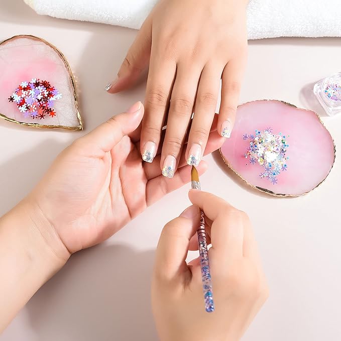1 Piece Nail Art Palette Nail Polish Palette Mixing Palette Makeup Plate Nail Plates for Nail Art Nail Tip Holder Nail Art Display-Velvo Beauty