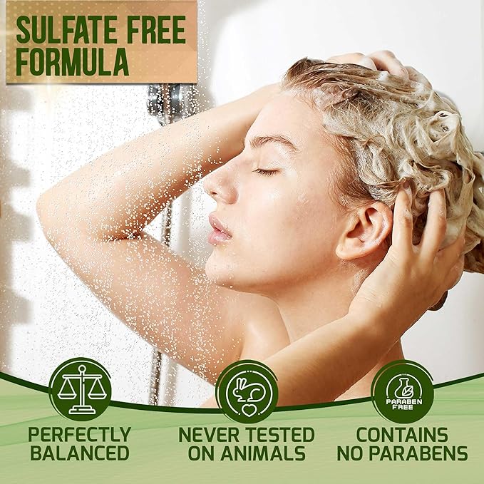 Tea Tree Oil Shampoo and Conditioner Set - Sulfate and Paraben Free Treatment for Oily Hair and to Help Reduce Your Itchy and Dry Scalp - Healthy Anti Dandruff Formula for Men and Women-Velvo Beauty