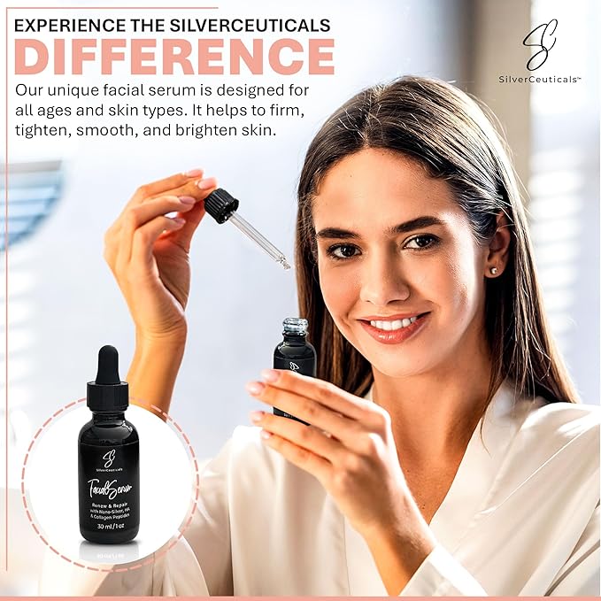 Facial Serum - Fight Blemishes - Acne Pimples & Breakouts - Soften Fine Lines & Wrinkles - Hydrate & Repair Damaged Skin - Clear Complexion - Collagen - 2 Types of Hyaluronic Acid - Anti Aging - 1oz-Velvo Beauty