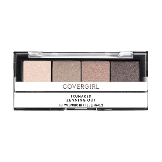 COVERGIRL TruNaked Quad Eyeshadow Palette, Zenning Out, 6 Shades, 0.06 Fl Ounces, Shimmer Fade-Proof Formula, Pigmented Shades-Velvo Beauty