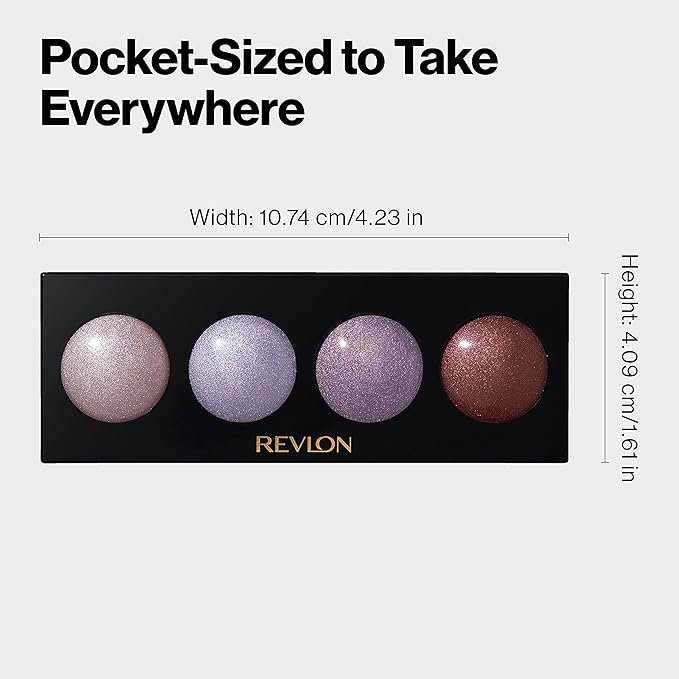 Revlon Crème Eyeshadow Palette, Illuminance Eye Makeup with Crease- Resistant Ingredients, Creamy Pigmented in Blendable Matte & Shimmer Finishes, 710 Not Just Nudes, 0.12 Oz-Velvo Beauty