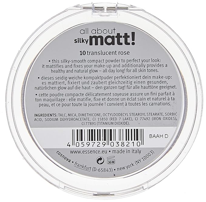 Essence All About Silky Matt! Polvos Compactos Fijadores 10-Velvo Beauty