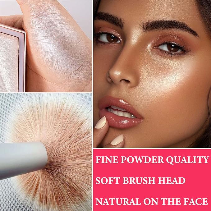 Face Glitter Blush Shimmer Waterproof Highlighter Blusher Powder,Facial Contour Corrector Long Lasting Glitter Illuminator Highlighter Palette Shimmer Highlight Makeup Palette(01#)-Velvo Beauty
