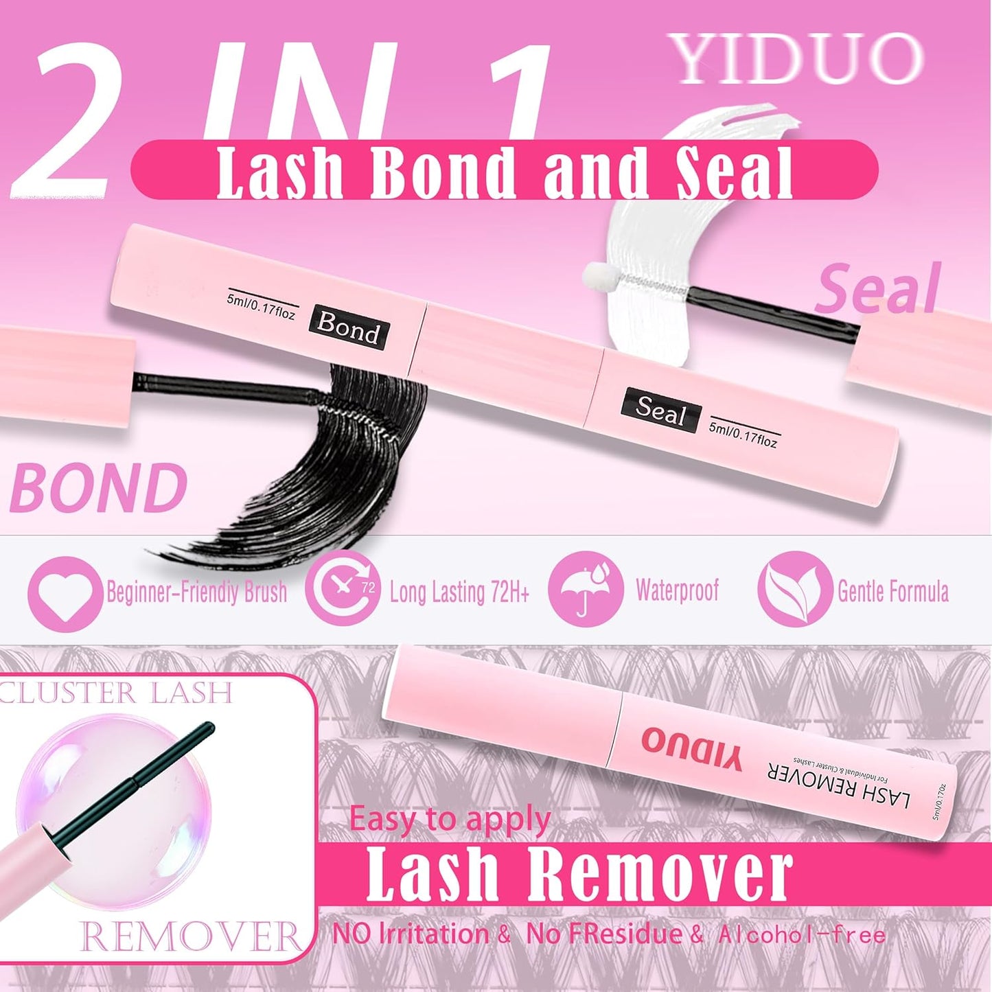 994Pcs Bulk Packs Lashes Clusters Kit Volume False Eyelash Extensions D Curl Wispy Individual Fake Eyelashes, Volume Studio Effect, Wholesale Large Pack with Glue&Seal|Tweezers|Removers|Cleanser-Velvo Beauty