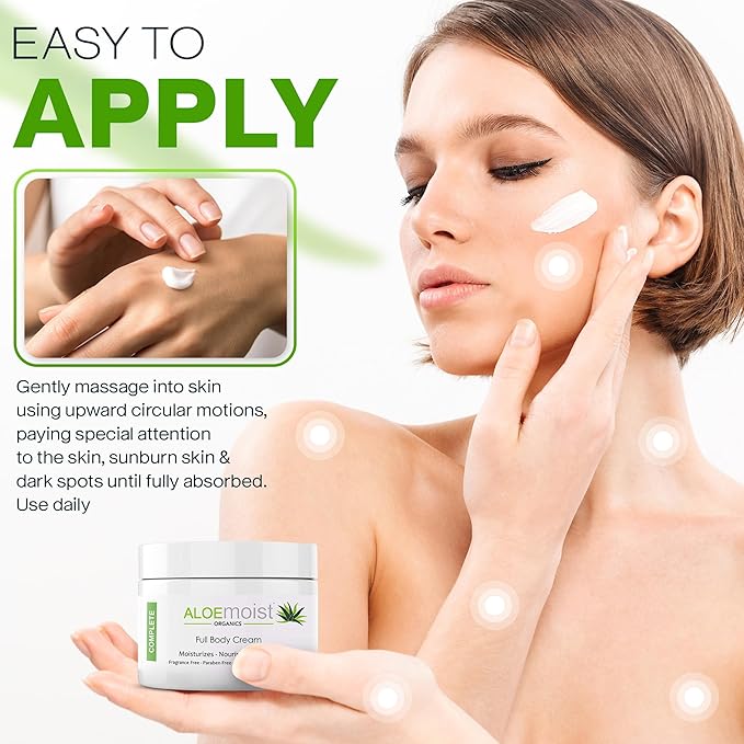 Organic Aloe Vera Lotion - Face & Body Moisturizing Cream with Natural Aloe Vera, Vitamin E Oil, Vitamin C, Retinol Cream, Shea Butter – Anti Aging Face Moisturizer for Women, Dry Skin (4 oz)-Velvo Beauty