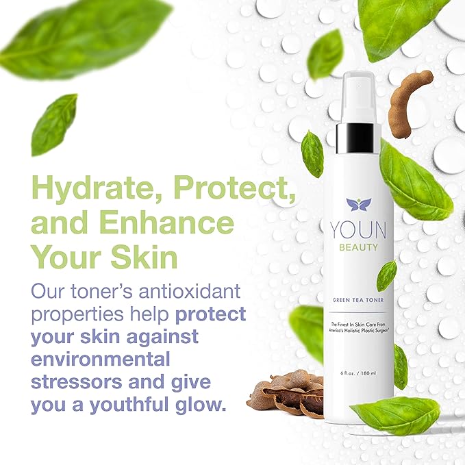 YOUN Beauty Green Tea Toner Face Mist Spray, 180 ML – Alcohol-Free, pH-Balancing & Hydrating Toner with Green Tea and Chamomile Extracts by Dr. Anthony Youn-Velvo Beauty