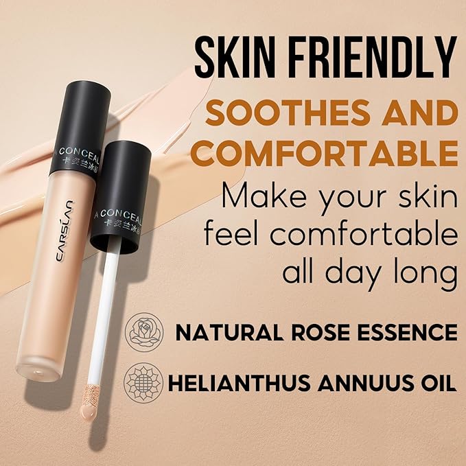 Hydrating Concealer - Full Coverage Matte Finish, 16H Long Lasting Corrects Dark Circles, Redness, Blemishes, 01 Ivory-Velvo Beauty